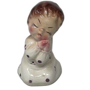 Norcrest Porcelain Sweet Praying Little Girl Figurine Japan Kitch F-13 MCM 1960